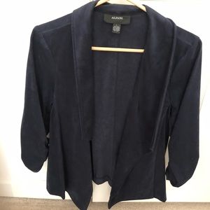 Alfani Women’s Navy Blue Drape Front Light Blazer